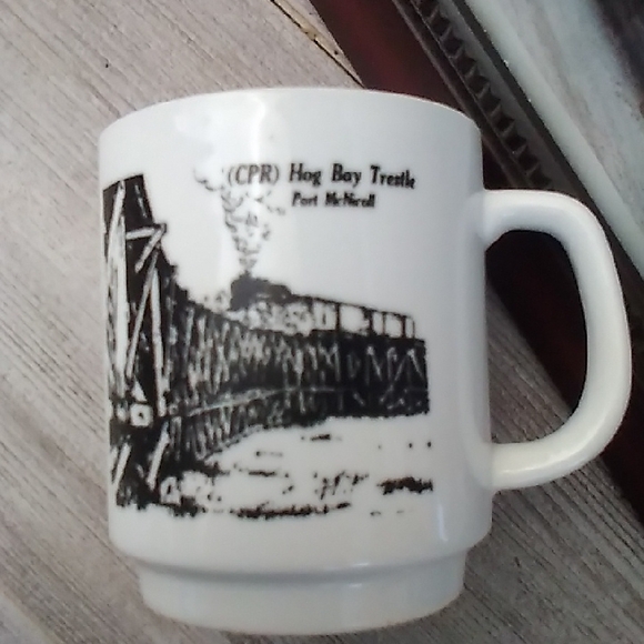 Red Train Photo in Brown Frame - Picture 3 of 3